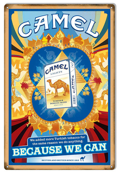 Camel Cigarettes Reproduction Metal Sign 12″x18″