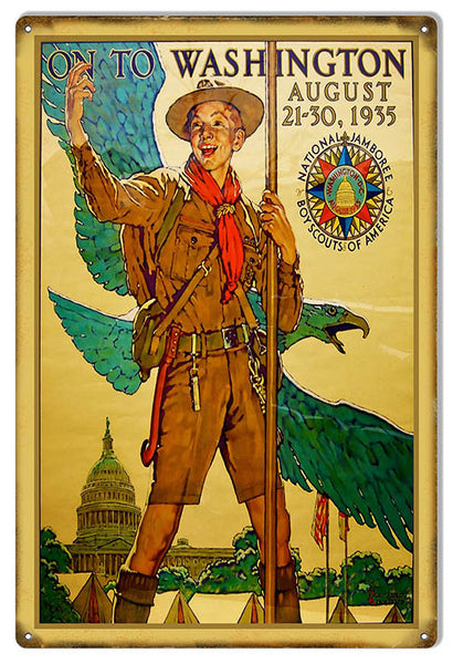 Boy Scouts Aug 21-30 1935 Reproduction Nostalgic Metal Sign 12″x18″