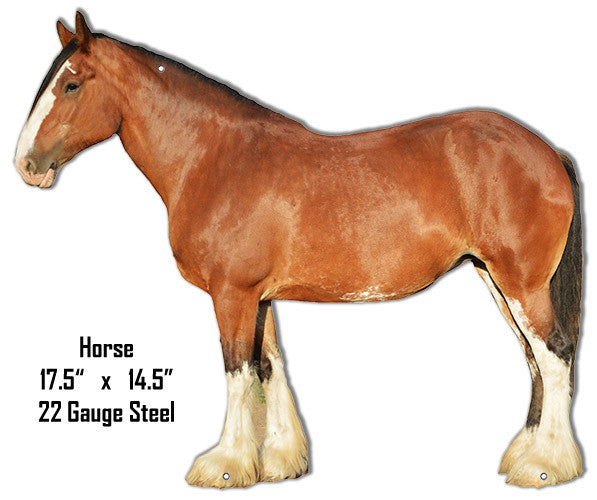 Horse Laser Cut Out Wall Art Metal Sign 14.5″x17.5″