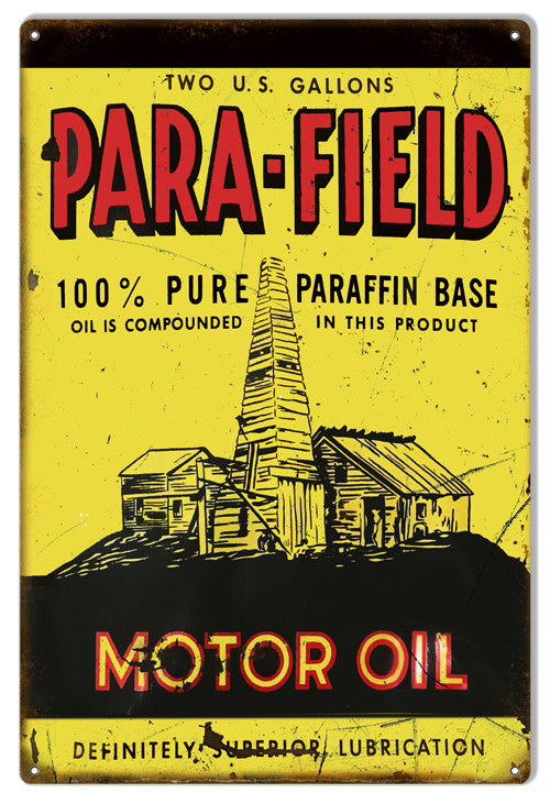 Para Field Motor Oil Reproduction Metal  Sign 12″x18″