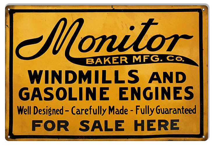 Monitor Well DeMetal Signed Reproduction Motor Oil Metal Sign 12″x18″