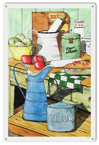 Flour Bread Country Store Reproduction Metal Sign 12″x18″