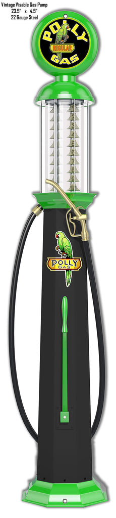 Polly Gas Station Pump Reproduction Laser Cut Out Metal Sign 4.5″x23.5″