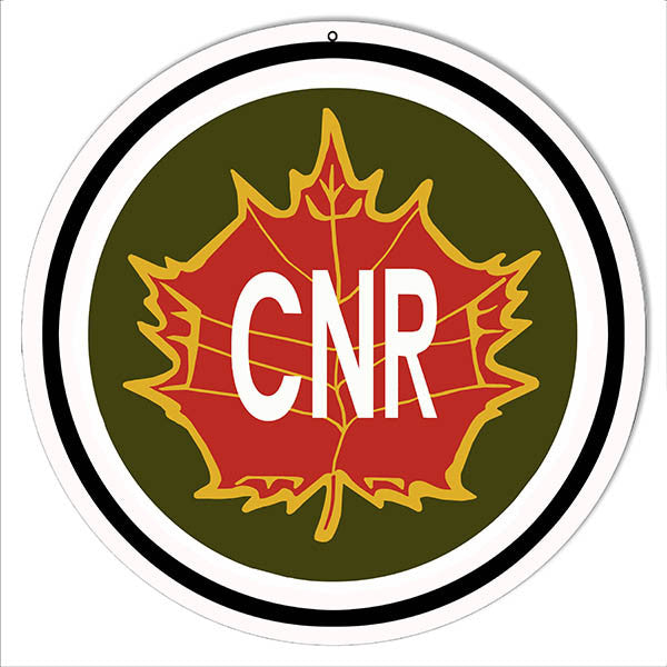 CNR Reproduction Railroad Metal Sign 14″x14″ Round