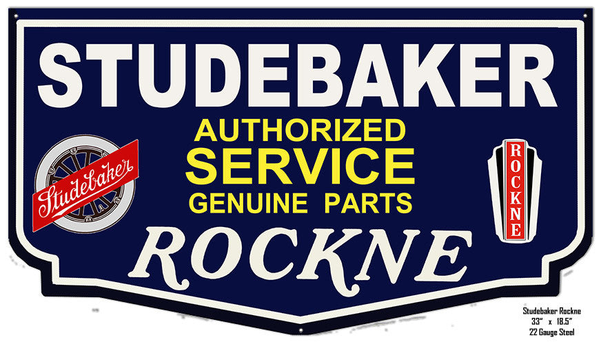 Rockne Studebaker Laser Cut Out Reproduction Metal  Sign 18.5x33
