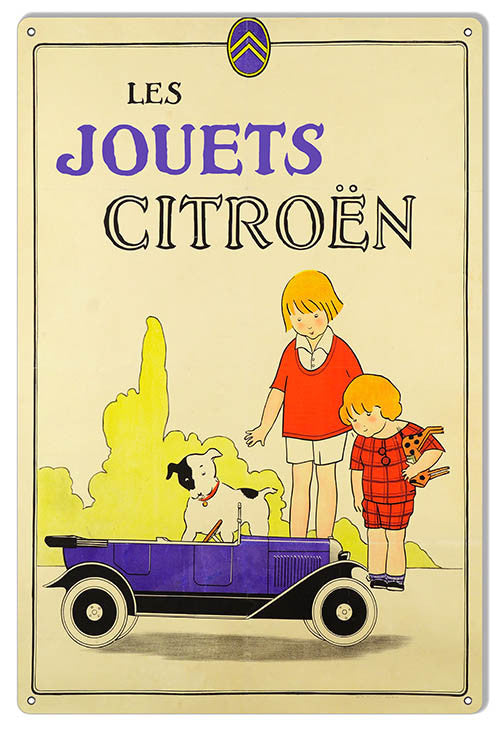 Les Jouets Citroen Nostalgic Reproduction Metal  Sign 12″x18″