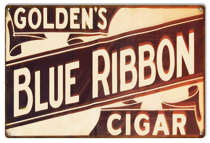 Blue Ribbon Cigar Reproduction Metal  Sign 12″x18″