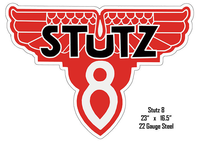 Stutz 8 Laser Cut Out Motor Oil Reproduction Metal  Sign 16.5″x23″