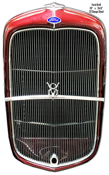 Ford Grill Laser Cut Out Wall Art Reproduction 15″x24.5″ Metal
