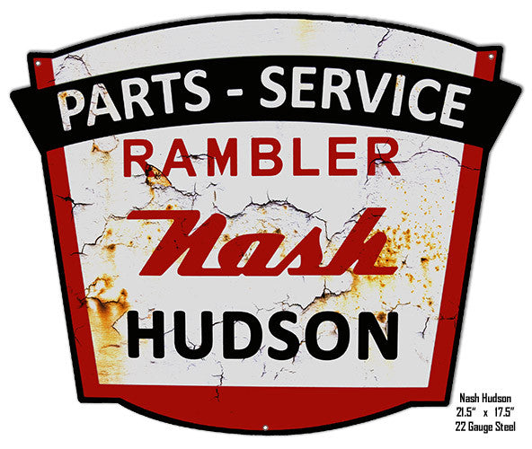 Nash Hudson Parts Laser Cut Out Wall Art Reproduction 17.5″x21.5″ Metal