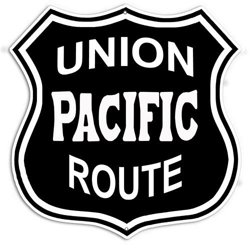 Union Pacific Route Reproduction Railroad Metal  Sign 15″x15″