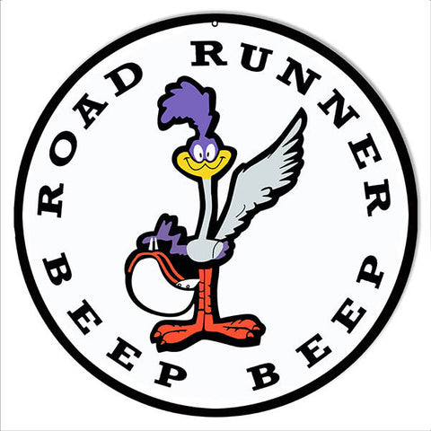 Road Runner Beep Beep Nostalgic Metal Sign 14 Round – Laughing Dog