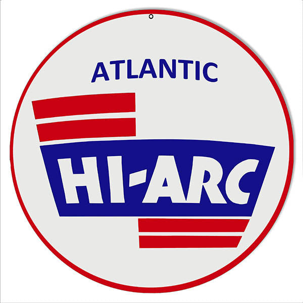 Atlantic Hi-Arc Motor Oil Reproduction Metal  Sign 14″x14″