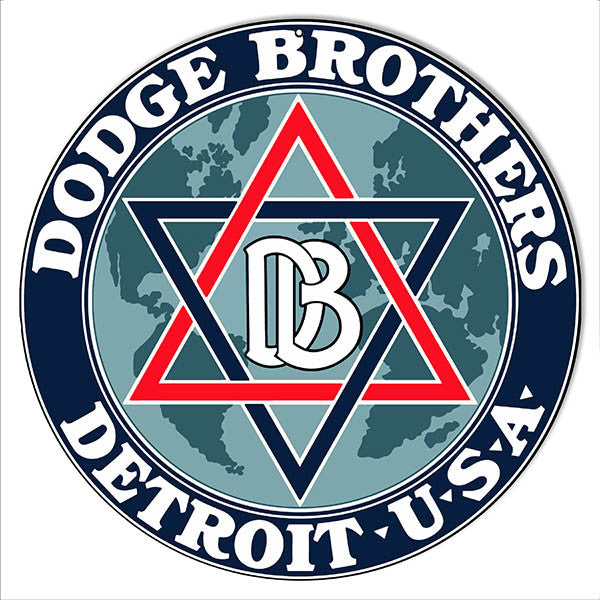 Dodge Bros Detroit Garage Shop Reproduction Metal  Sign 14″x14″
