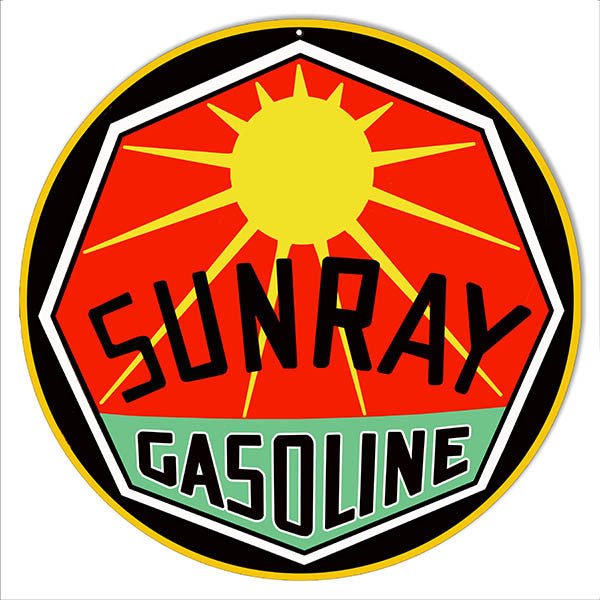 Sunray Gasoline Motor Oil Reproduction Metal  Sign 14″x14″