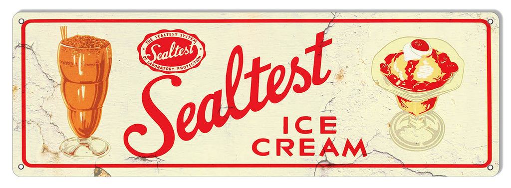 Ice Cream Sealtest Reproduction Country Metal  Sign 6″x18″
