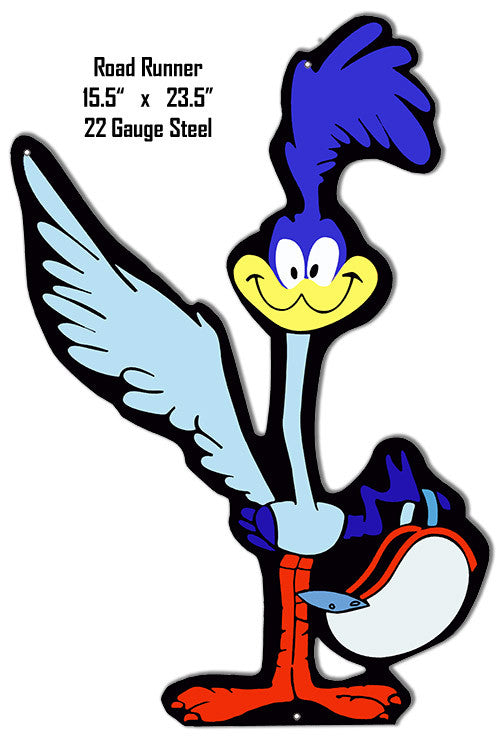 Reproduction Road Runner Laser Cut Out Metal  Sign 15.5″x23.5″