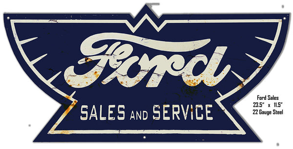 Ford Sales Reproduction Laser Cut Out Metal  Sign 11.5″x23.5″