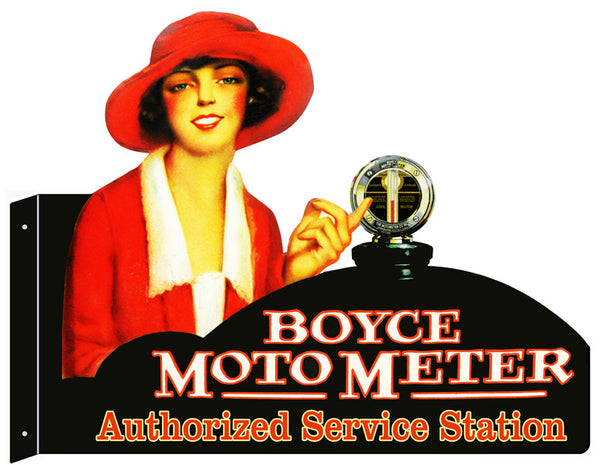 Boyce Moto Meter Laser Cut Out Metal  Sign 18″x23.5″