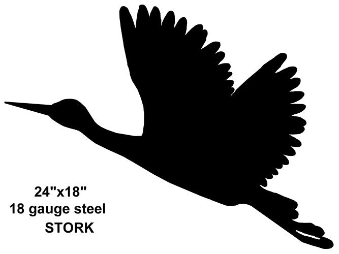 Stork Laser Cut Out Silhouette 18″x24″ Metal Sign