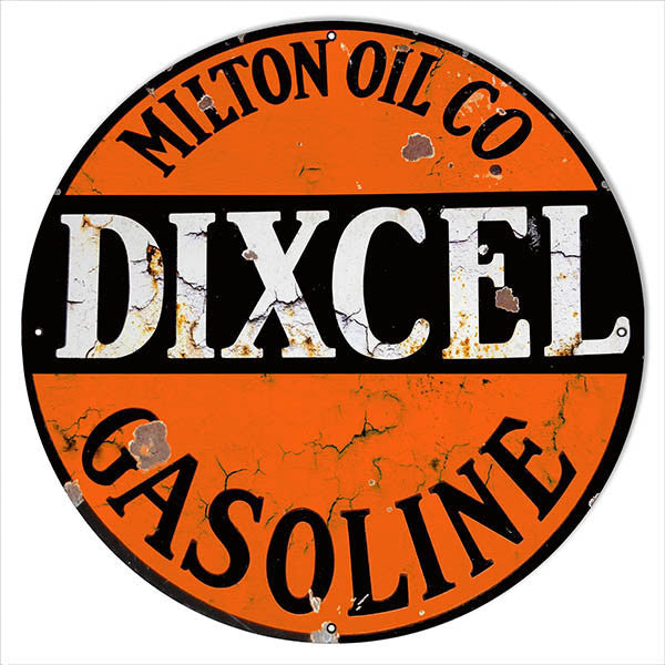 X- Large Reproduction Dixcel Gasoline Motor Oil Metal  Sign 24″x24″