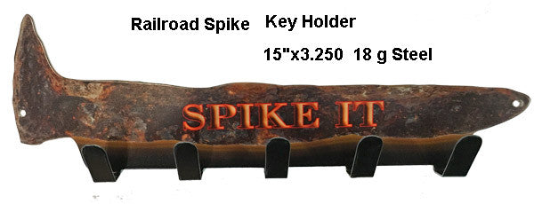 Railroad Spike Key Holder Laser Cut Out 3.25″x15″