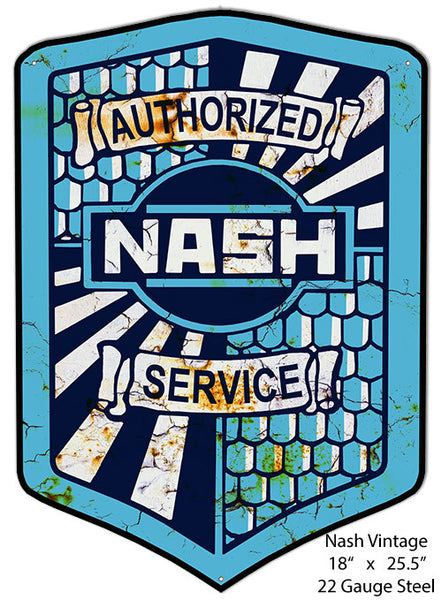 Service Nash Aged Looking Laser Cut Out Metal  Sign 18″x25.5″