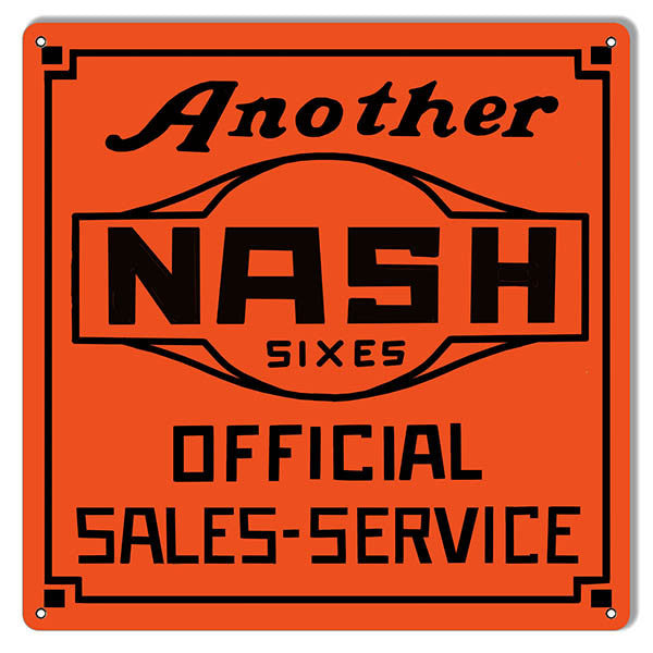 Large Another Nash Reproduction Gas Station Metal  Sign 16″x16″