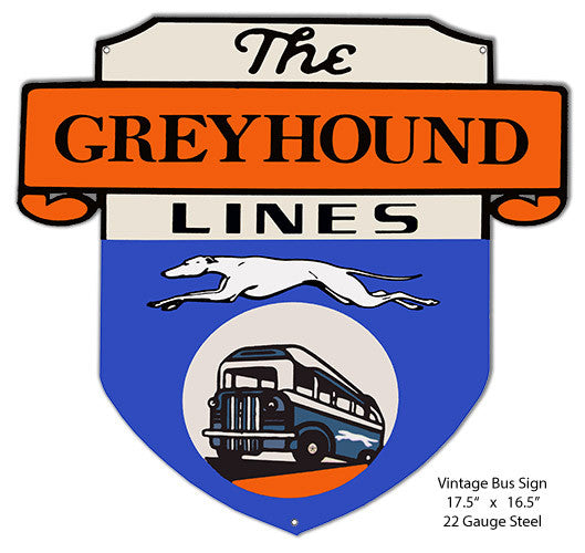 Greyhound Lines Reproduction Laser Cut Out 16.5″x17.5″