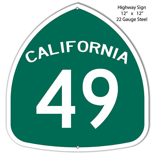 49 California Laser Cut Out Reproduction Metal  Sign 12″x12″