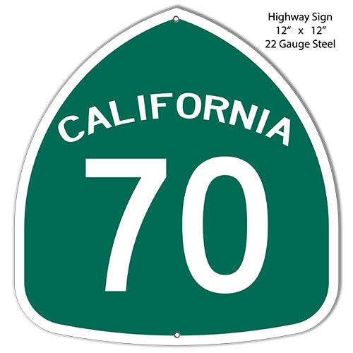 70 California Laser Cut Out Reproduction Metal  Sign 12″x12″