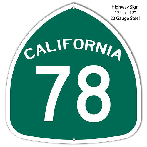 78 California Laser Cut Out Reproduction Metal  Sign 12″x12″