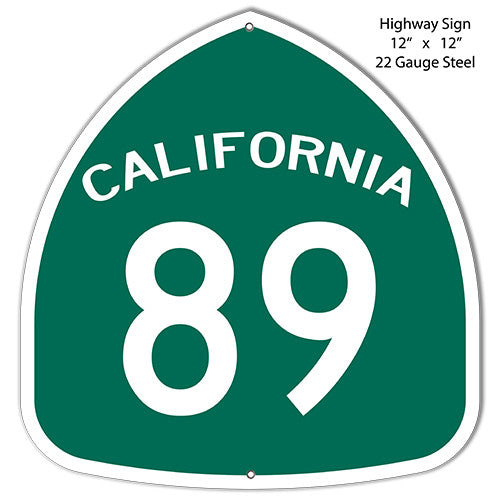 89 California Laser Cut Out Reproduction Metal  Sign 12″x12″