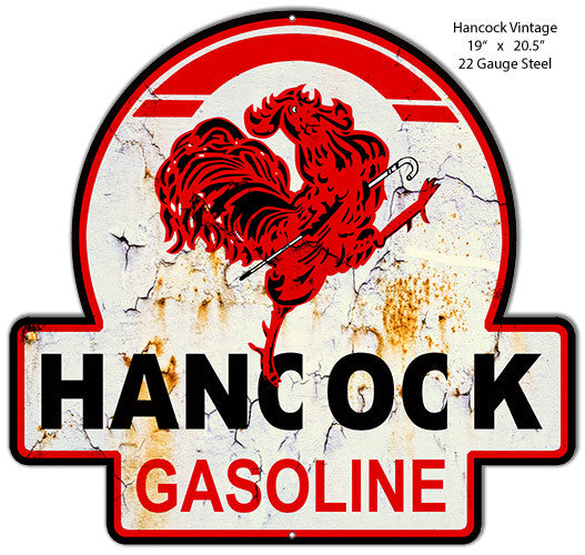 Distressed Red Hancock Laser Cut Out 18″x19″