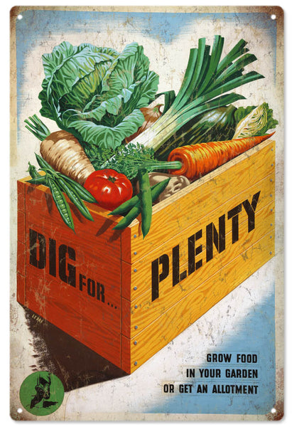 Vintage Grow Food Garden Sign