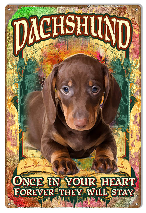 Forever In Your Heart Dachshund By Phil Hamilton 12x18