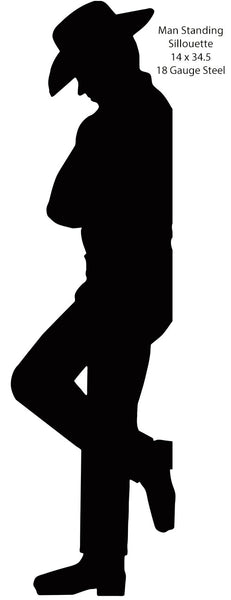 Male Standing Silhouette Laser Cut Out 13″x36″