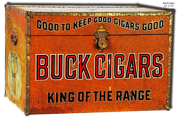Laser Cut Out Buck Cigars Reproduction Sign 15″x23″