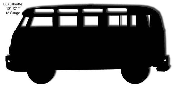 Bus Silhouette Laser Cut Out 7″x15″