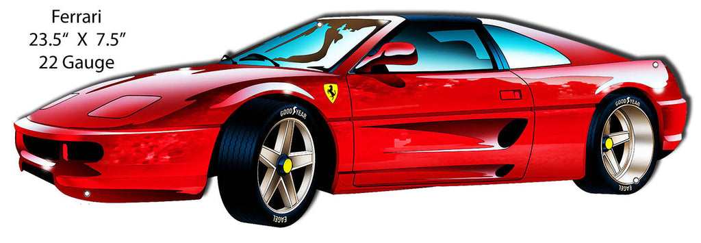 Red Ferrari Laser Cut Out By Bernard Oliver 7.5″x23.5″