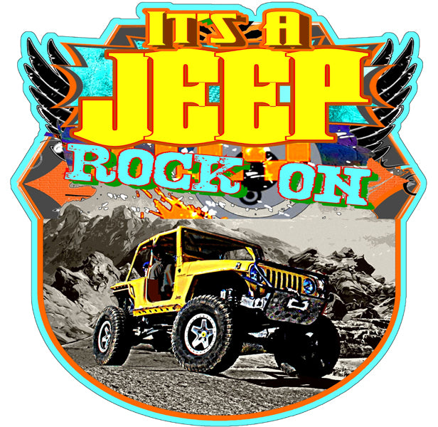 Jeep Rock On Garage Shop Laser Cut Out By Phil Hamilton Sign 14"x14"