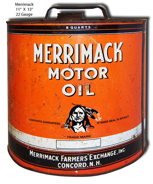 Merrimack Motor Oil Reproduction Laser Cut Out 11″x13″
