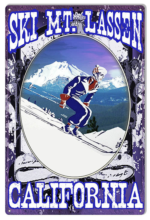 Ski Mt Lassen Ca By Artist Phil Hamilton 12″x18″
