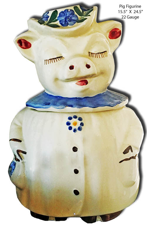 Pig Figurine Cookie Jar Laser Cut Out 15.5″x24.5″