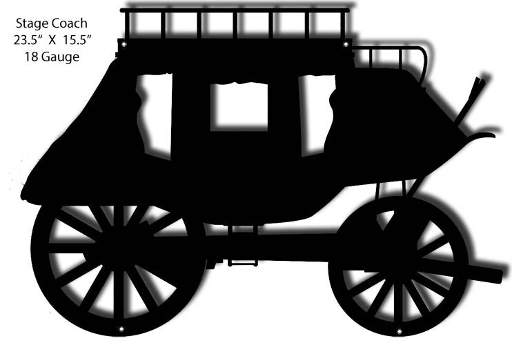 Laser Cut Out Stage Coach 15.5″x23.5″