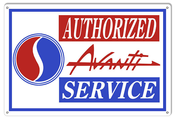 Avanti Authorized Gas Station Reproduction Sign 12″x18″