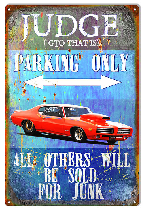 GTO Parking Only Garage Shop Sign By Phil Hamilton 12"x18"