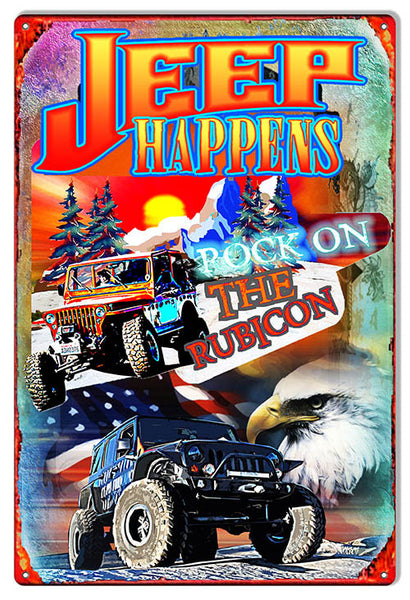 Jeep Happens Rock On By Artist Phil Hamilton 12″x18″