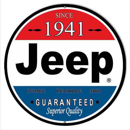 1941 Jeep Reproduction Sign 14″x14″
