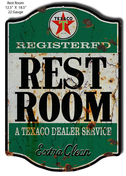 Aged Looking Registered Rest Room Laser Cut Out Sign 12.5″x18.5″